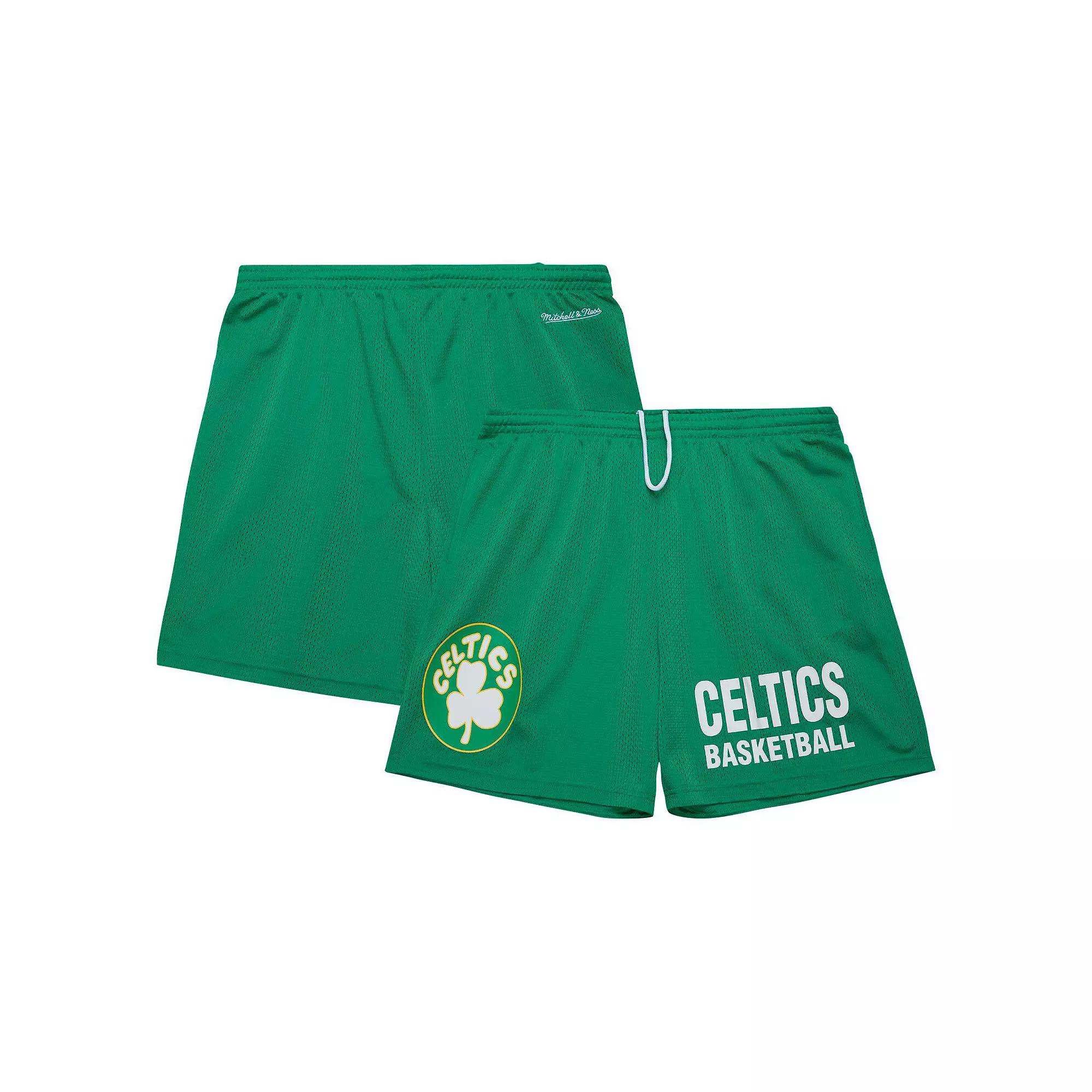 Men's Mitchell & Ness Kelly Green Boston Celtics Hardwood Classics Gameday Mesh Shorts,  Product Image