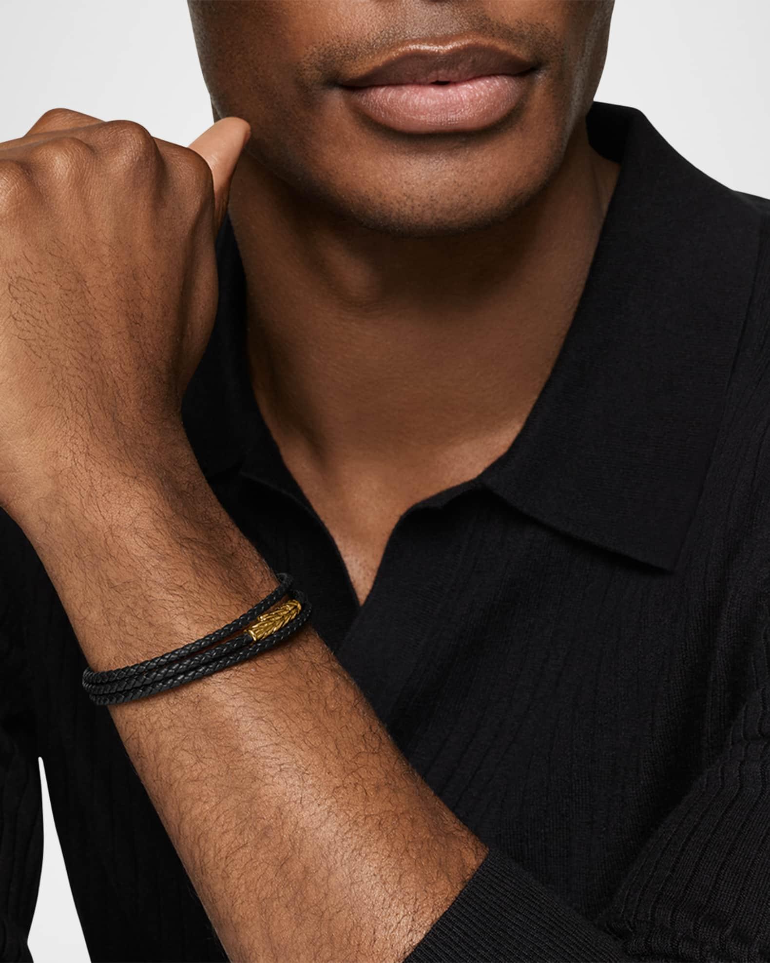 Bold Crossover 3 Row Bracelet in Sterling Silver, 20mm Product Image