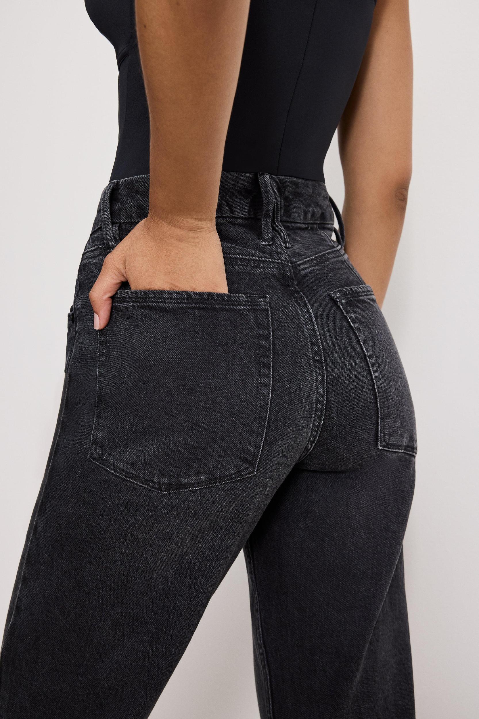 GOOD ICON STRAIGHT DIAMOND JEANS | BLACK376 Product Image