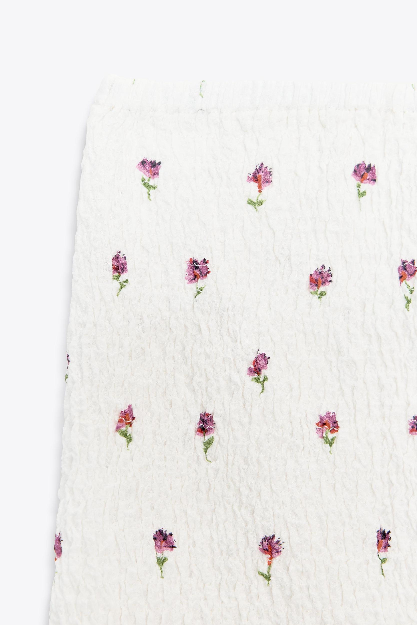 FLORAL PRINT MINI SKIRT Product Image