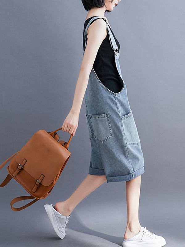 Original With Pocket Denim Overalls Product Image