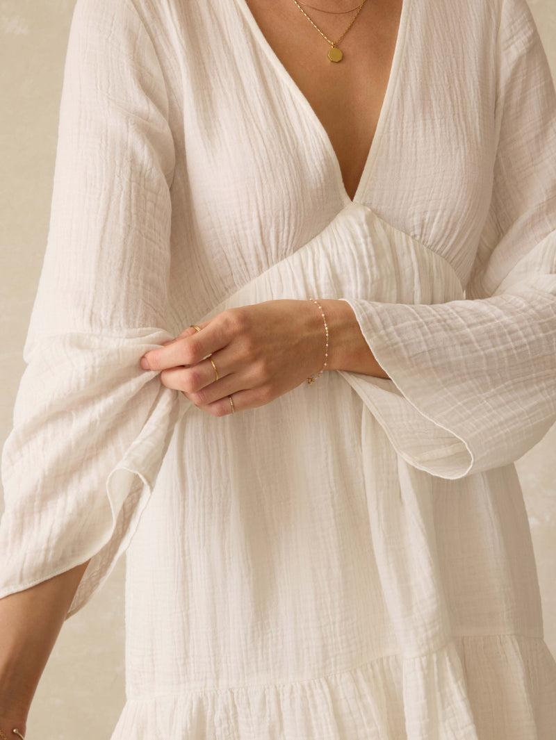 Dune Cotton Gauze Oceana Dress - White Product Image