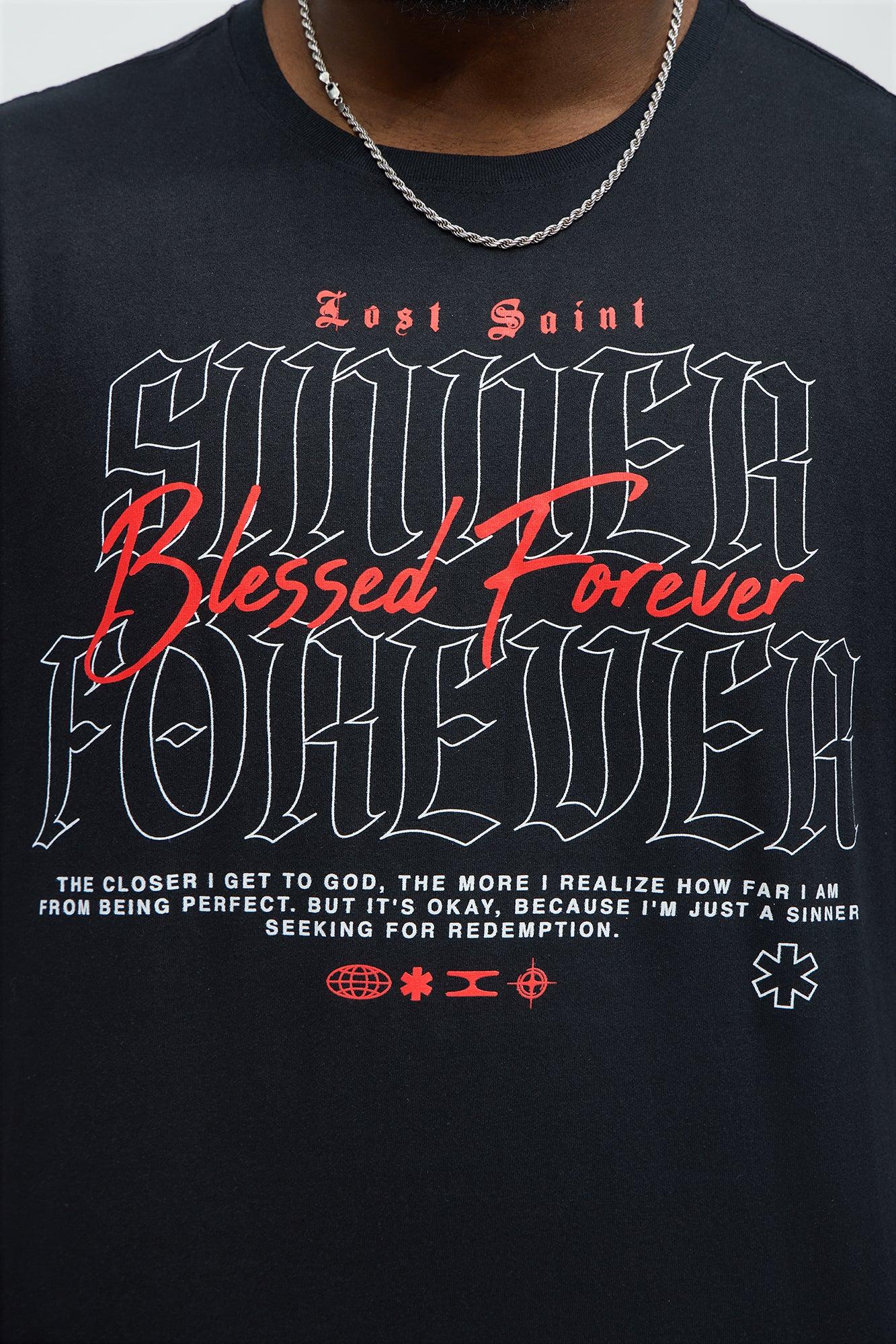 Lost Saint Blessed Forever Oversized Short Sleeve Tee - Black Male Product Image