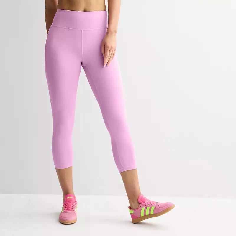 Women's Tek Gear® Ultrastretch Pocket High-Waisted Capri Leggings, Size: XL, Bella Purple Product Image