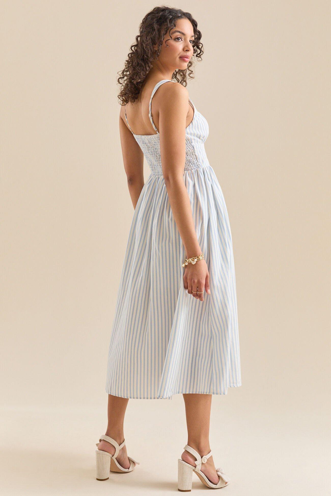 Jojo Striped Midi Dress Product Image