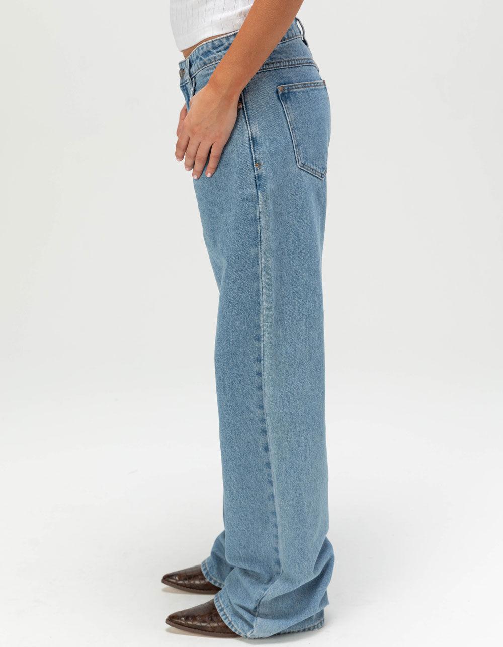 ABRAND 99 Low Gigi Womens Baggy Jeans - MEDIUM WASH Product Image