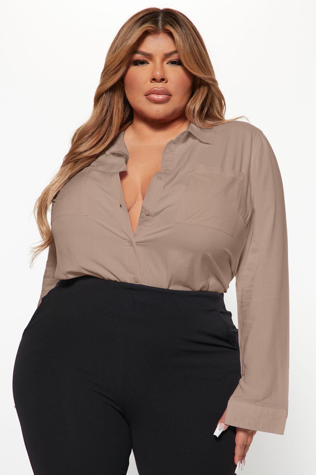 You Better Work Bodysuit - Taupe Female Product Image