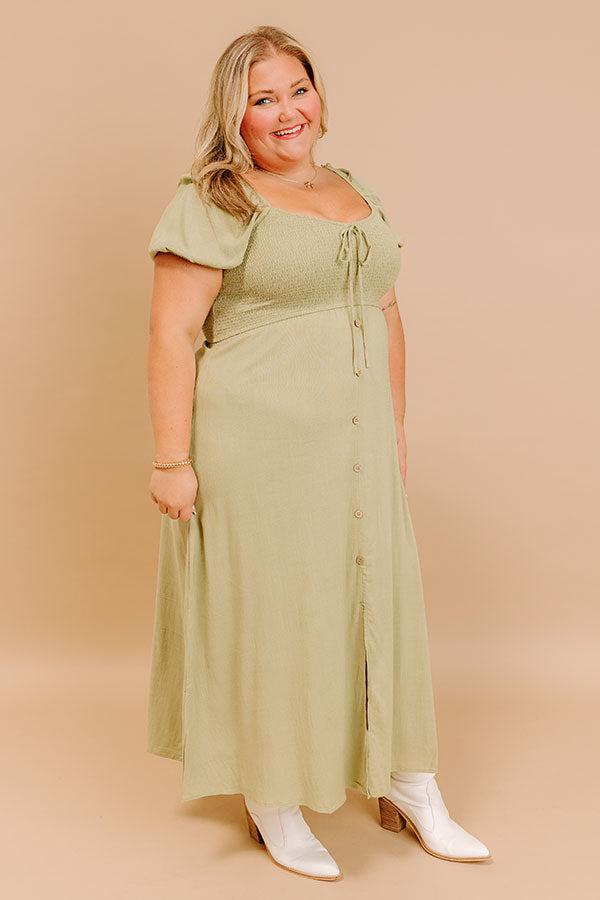 Vineyard Verse Smocked Midi Dress Curves Product Image