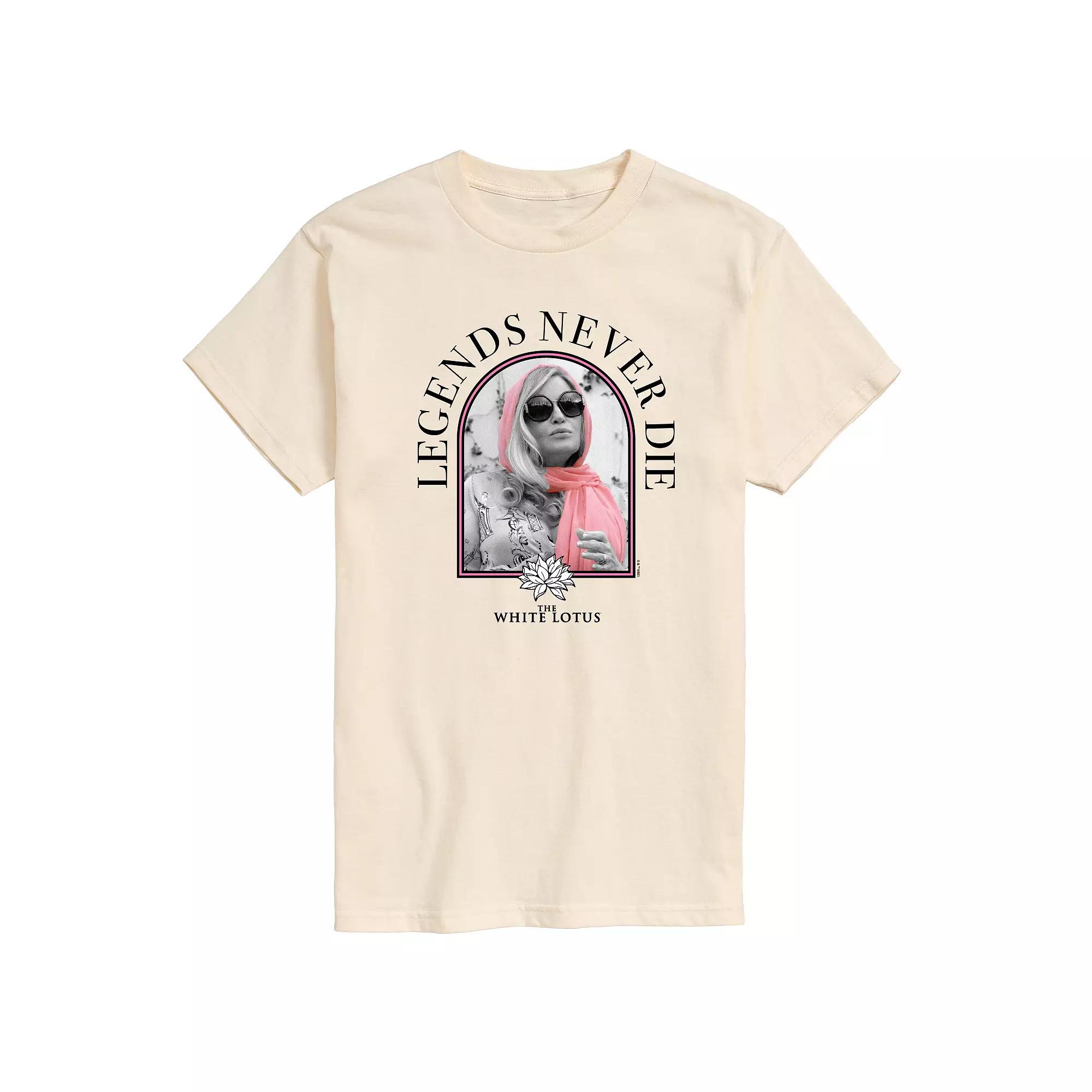 Men's White Lotus Legends Never Die Graphic Tee,  Product Image