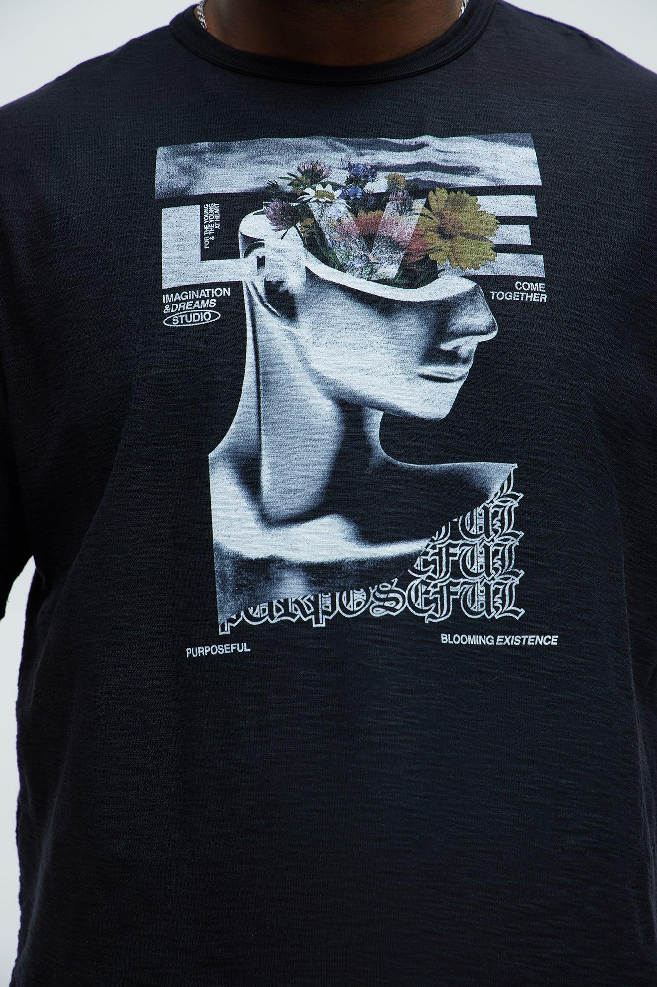 Purposeful Textured Short Sleeve Tee - Black Product Image