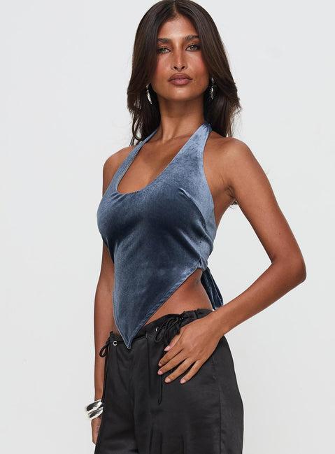 Seleneah Halter Top Slate Product Image