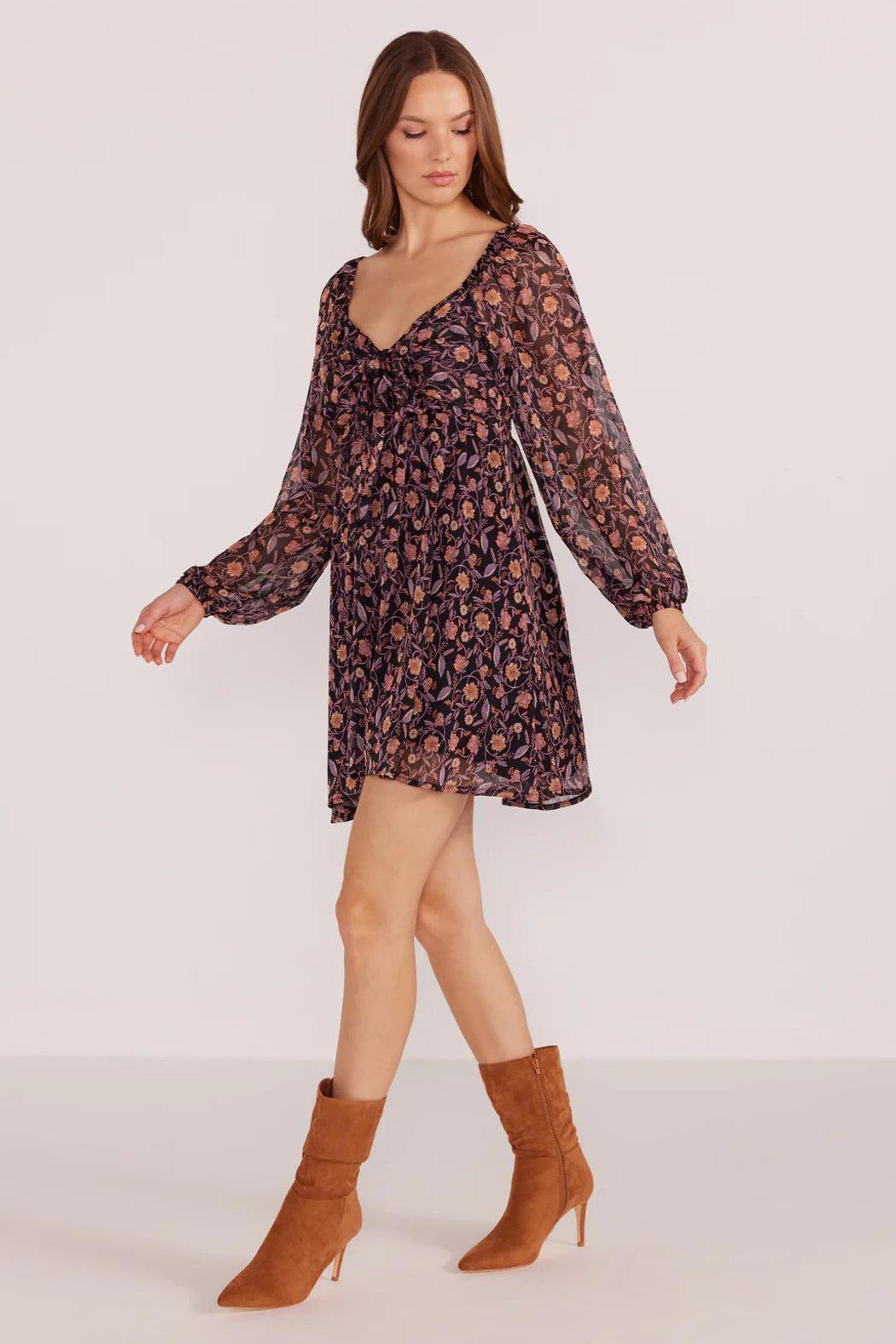 Regal Babydoll Mini Dress Product Image