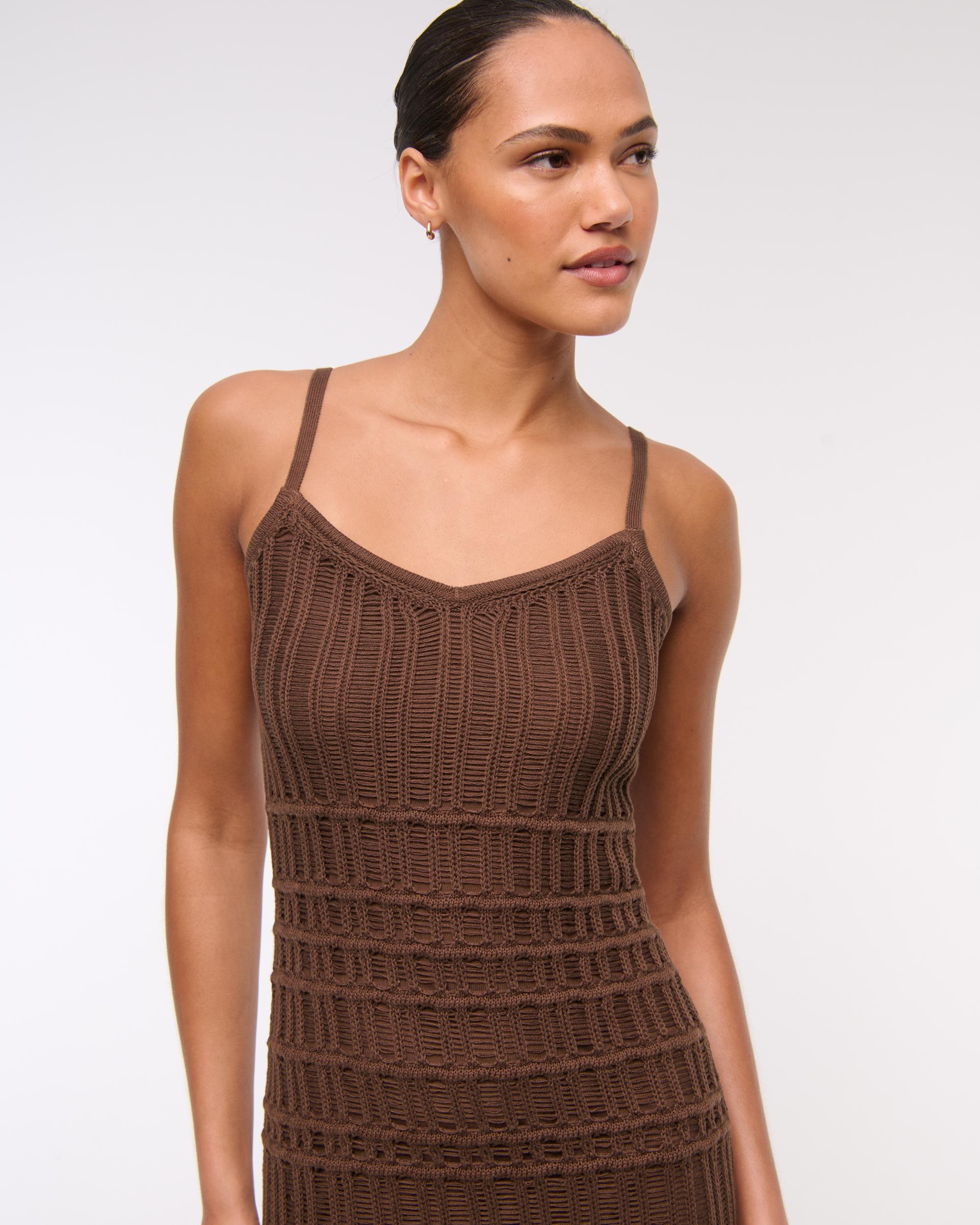 Crochet-Style Maxi Dress Product Image