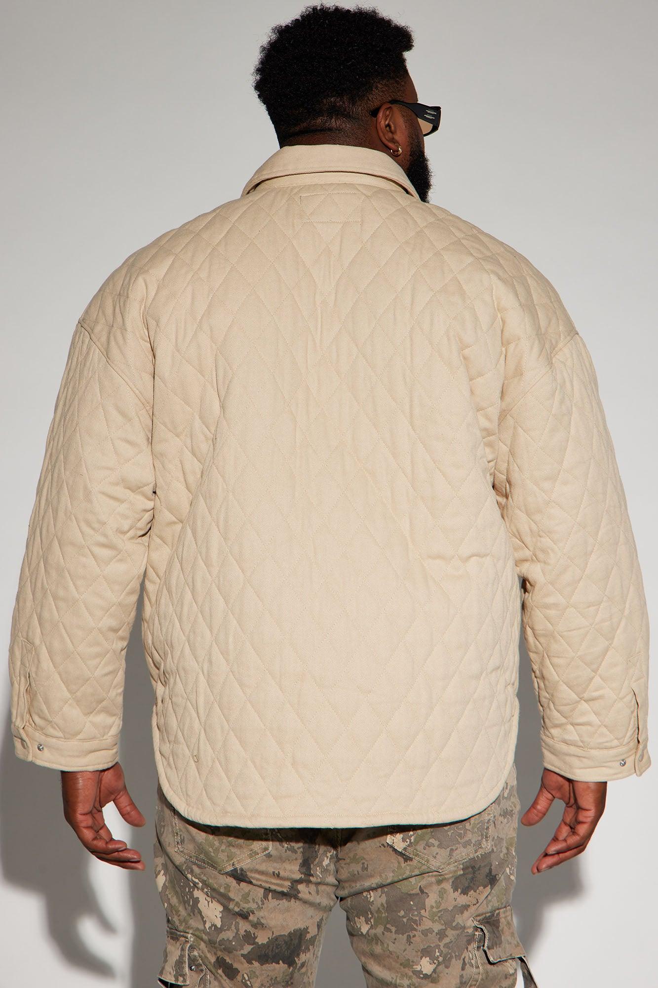 Monroe Twill Quilted Shacket - Cream Product Image