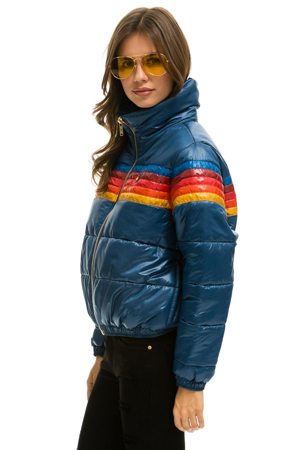 5 STRIPE APRES JACKET - GLOSSY DARK BLUE Female Product Image