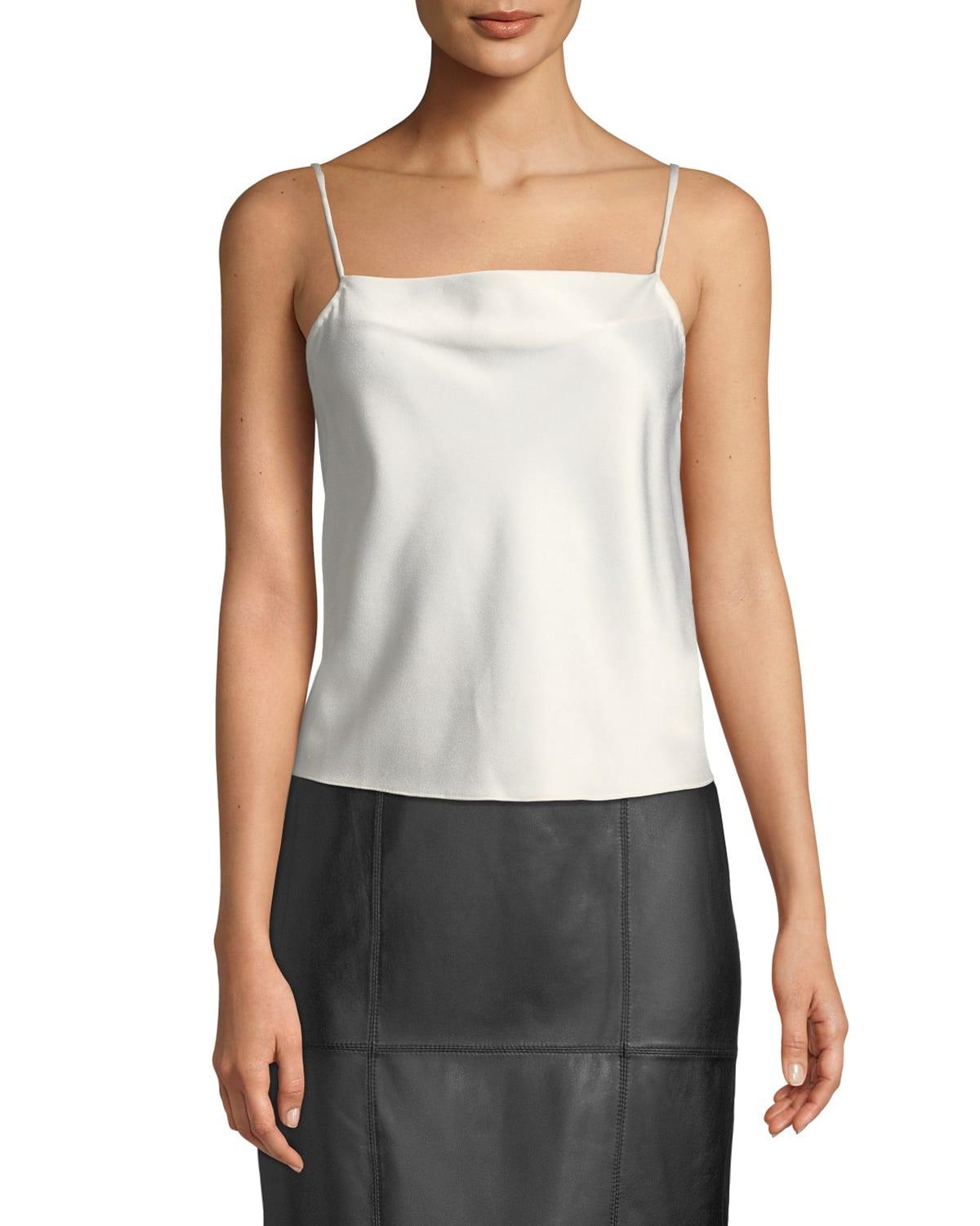 Womens Harmon Draped Satin Tank Top Product Image