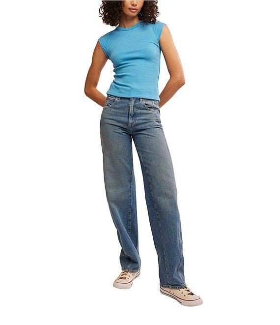 Free People Ever Had Crew Neck Short Sleeve Knit Tee Product Image