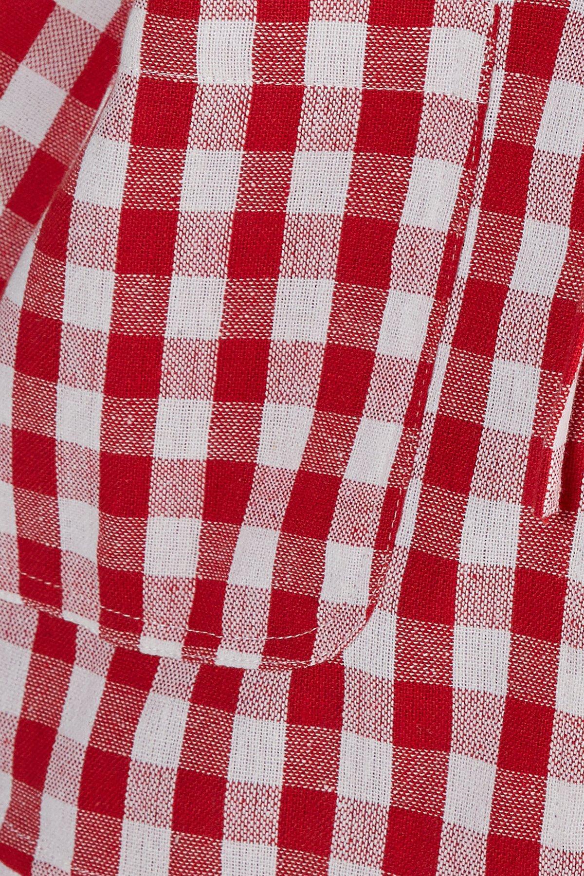 Gingham Tie Front Vest Product Image