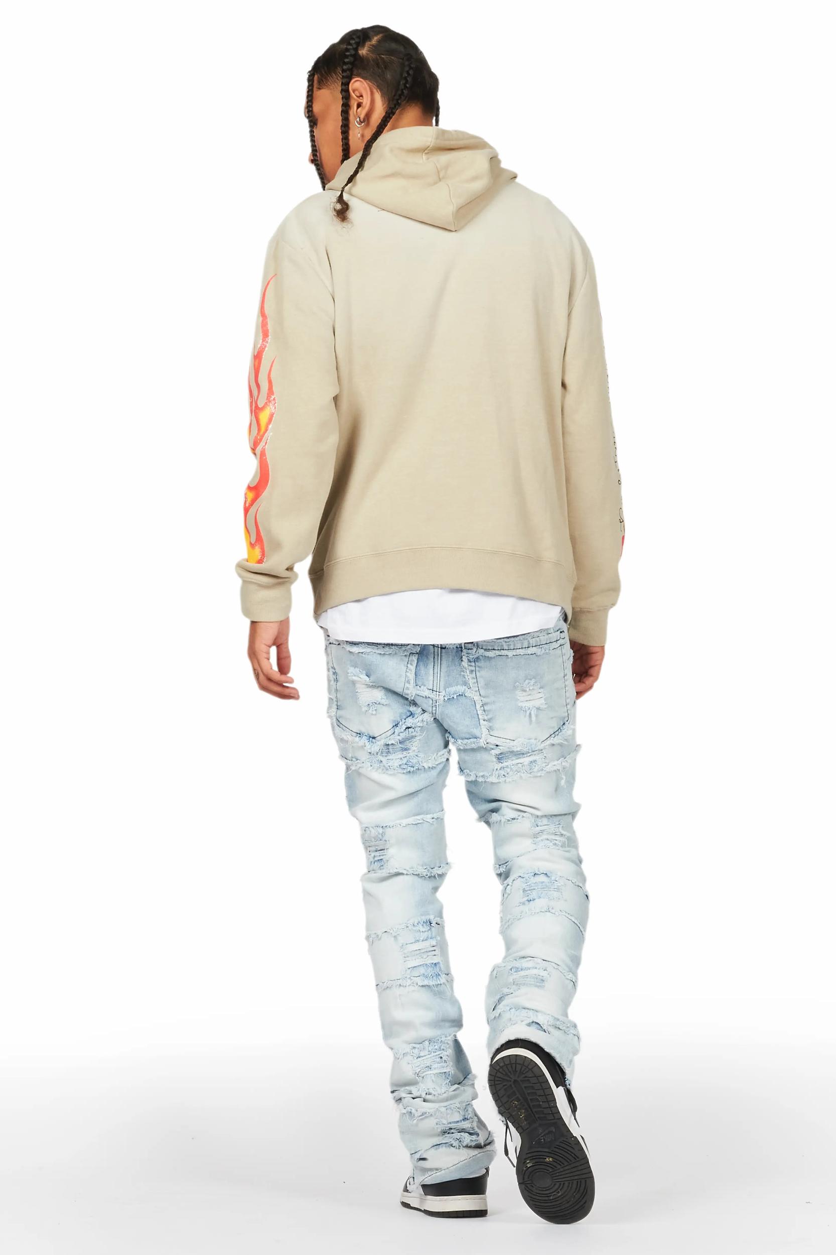 Sten Blue Stacked Flare Jean Male Product Image