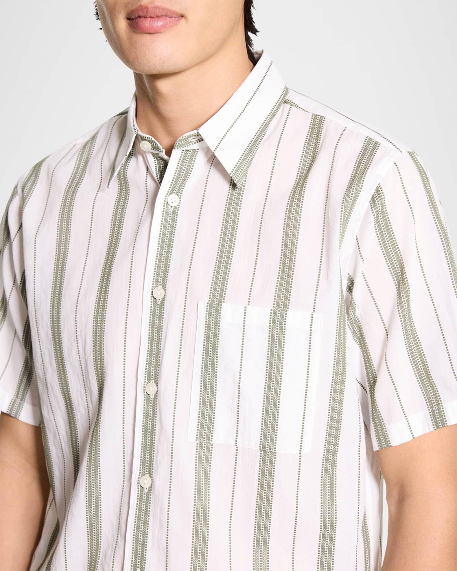 Men's Summer Dobby Stripe Short-Sleeve Shirt Product Image