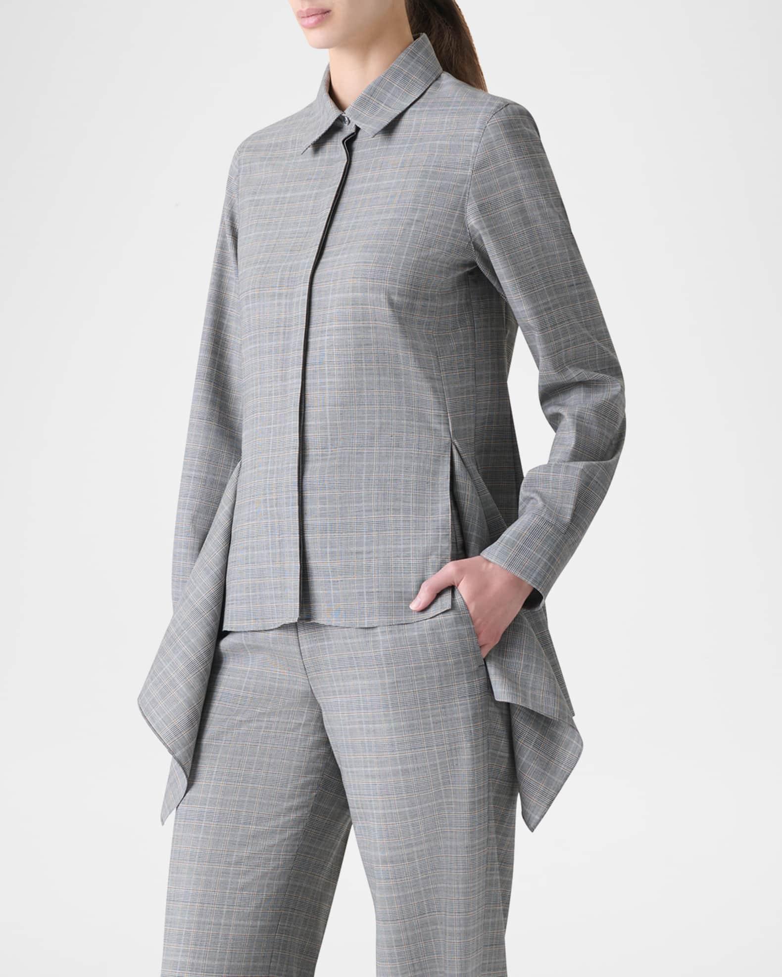 Prince of Wales Check Cool Wool Blouse Product Image