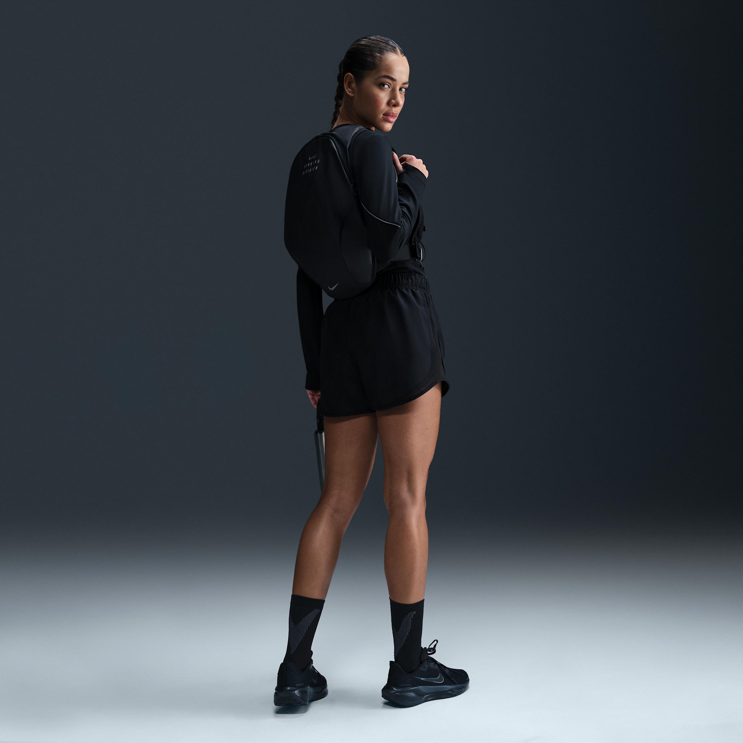 Nike Womens Tempo Dri-FIT Mid-Rise Brief-Lined Running Shorts | HM6096-011 Product Image