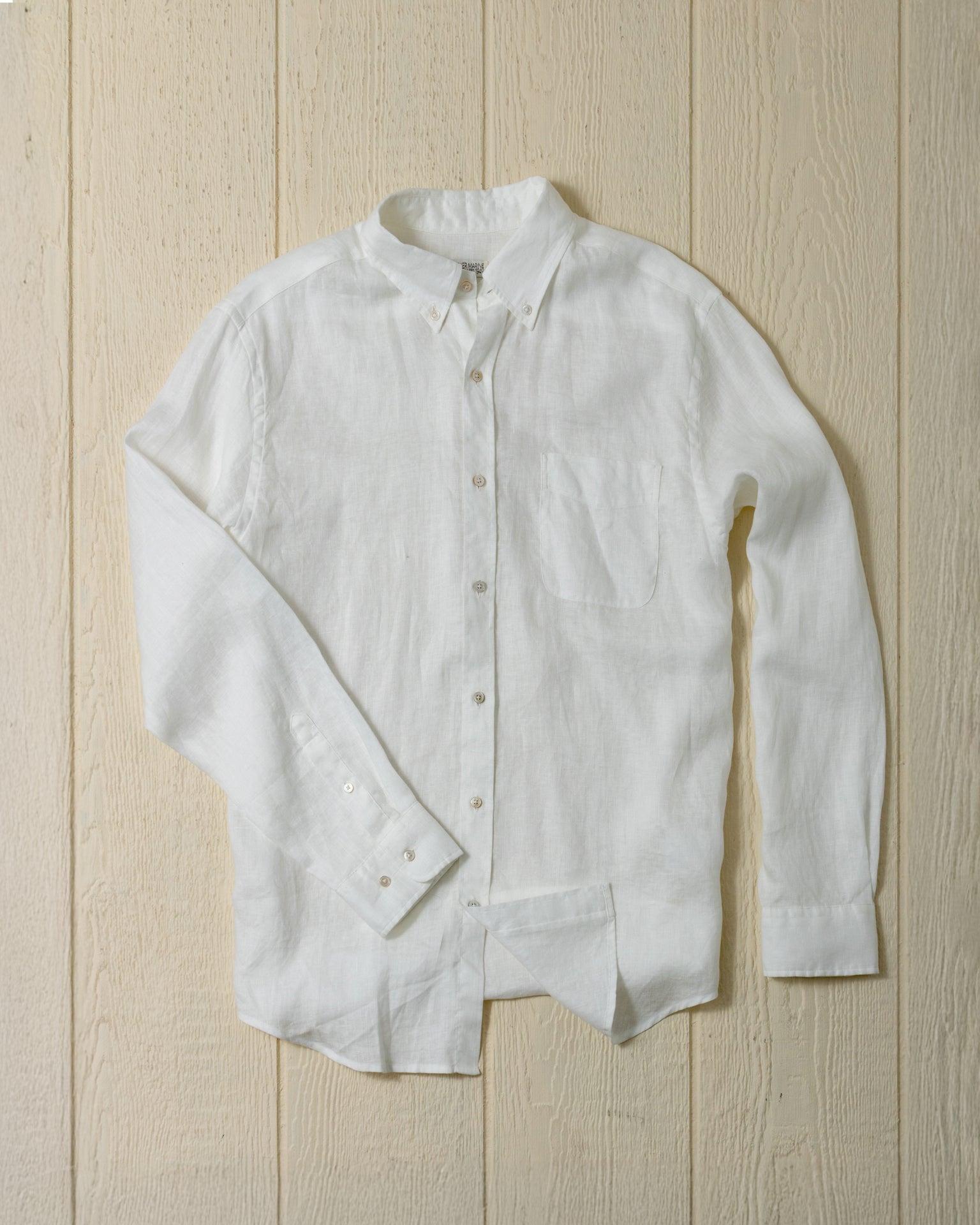Linen Shirt in Classic White Product Image