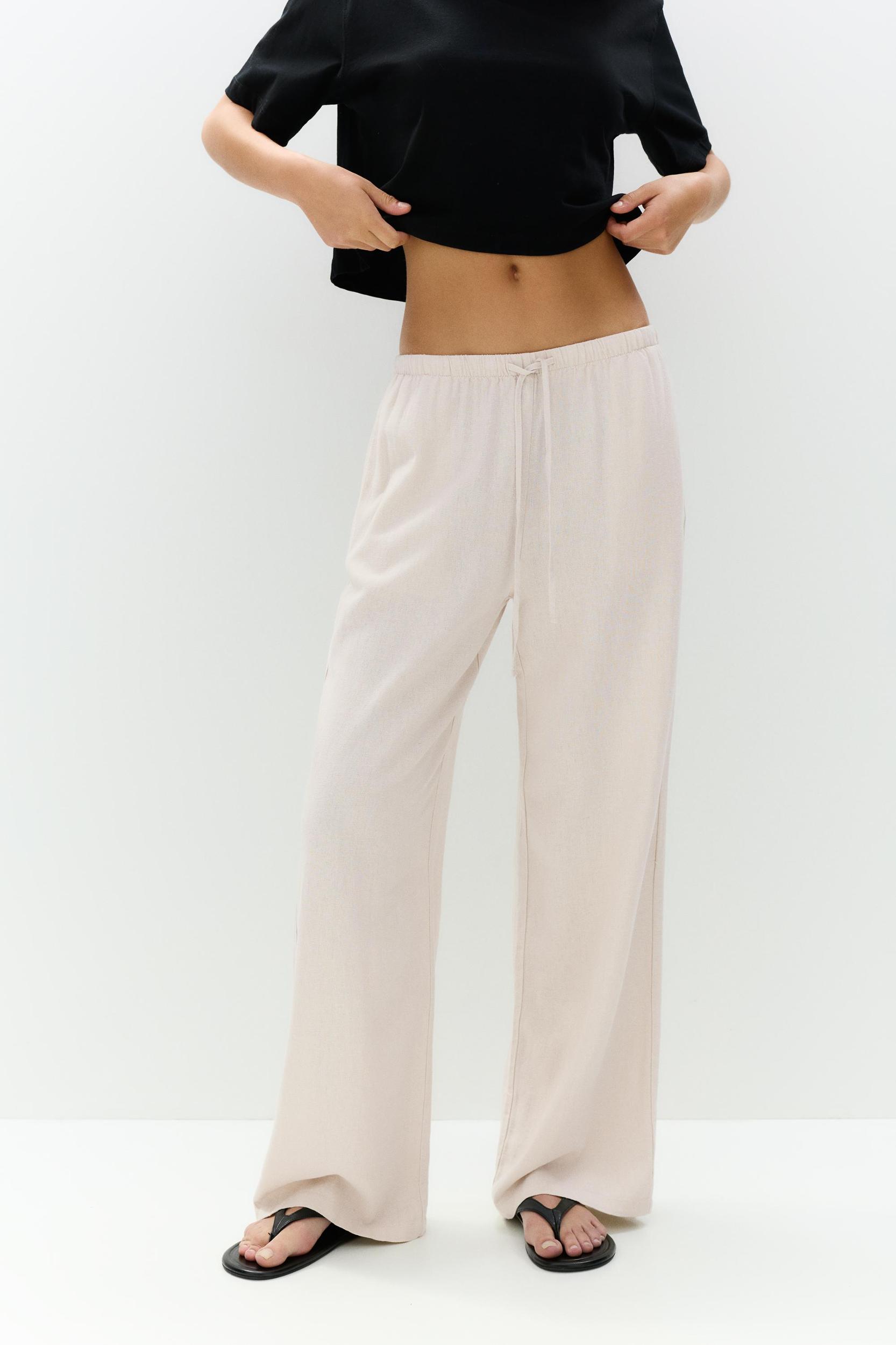 Flowy pants with linen Product Image
