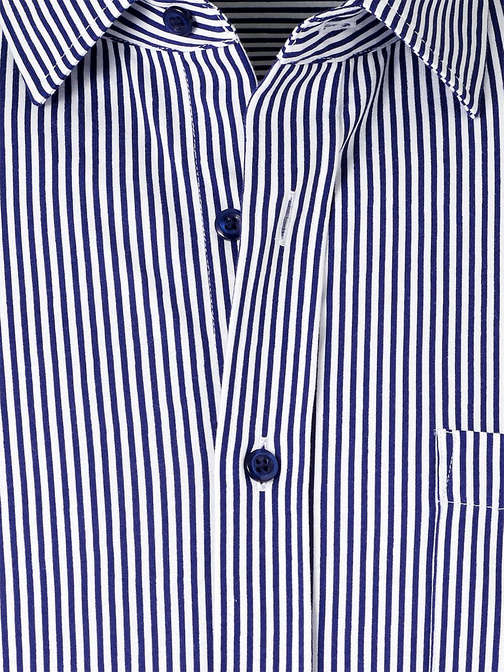 Cotton Button Front Polo - Blue Product Image