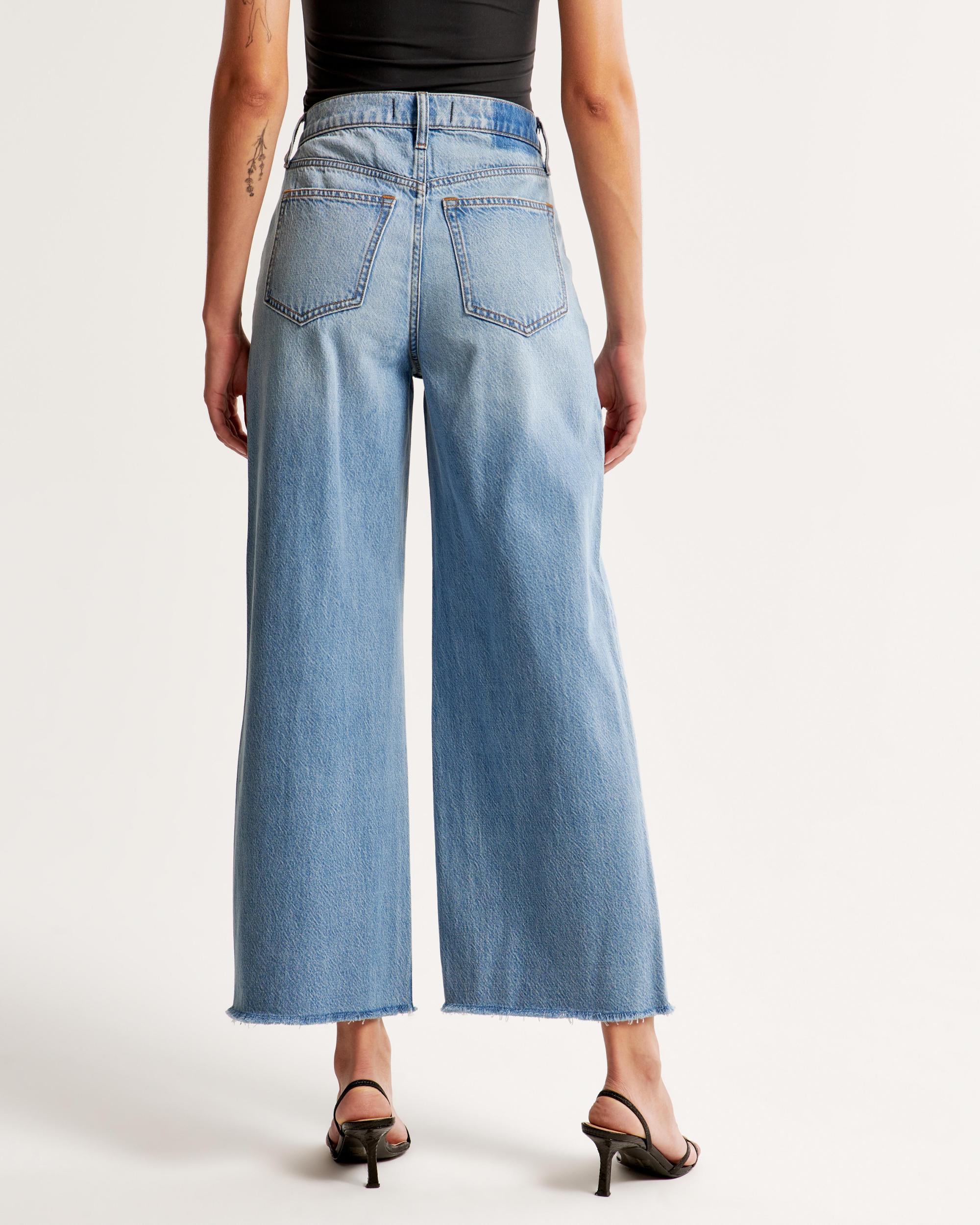 High Rise Cropped Wide Leg Jean Product Image