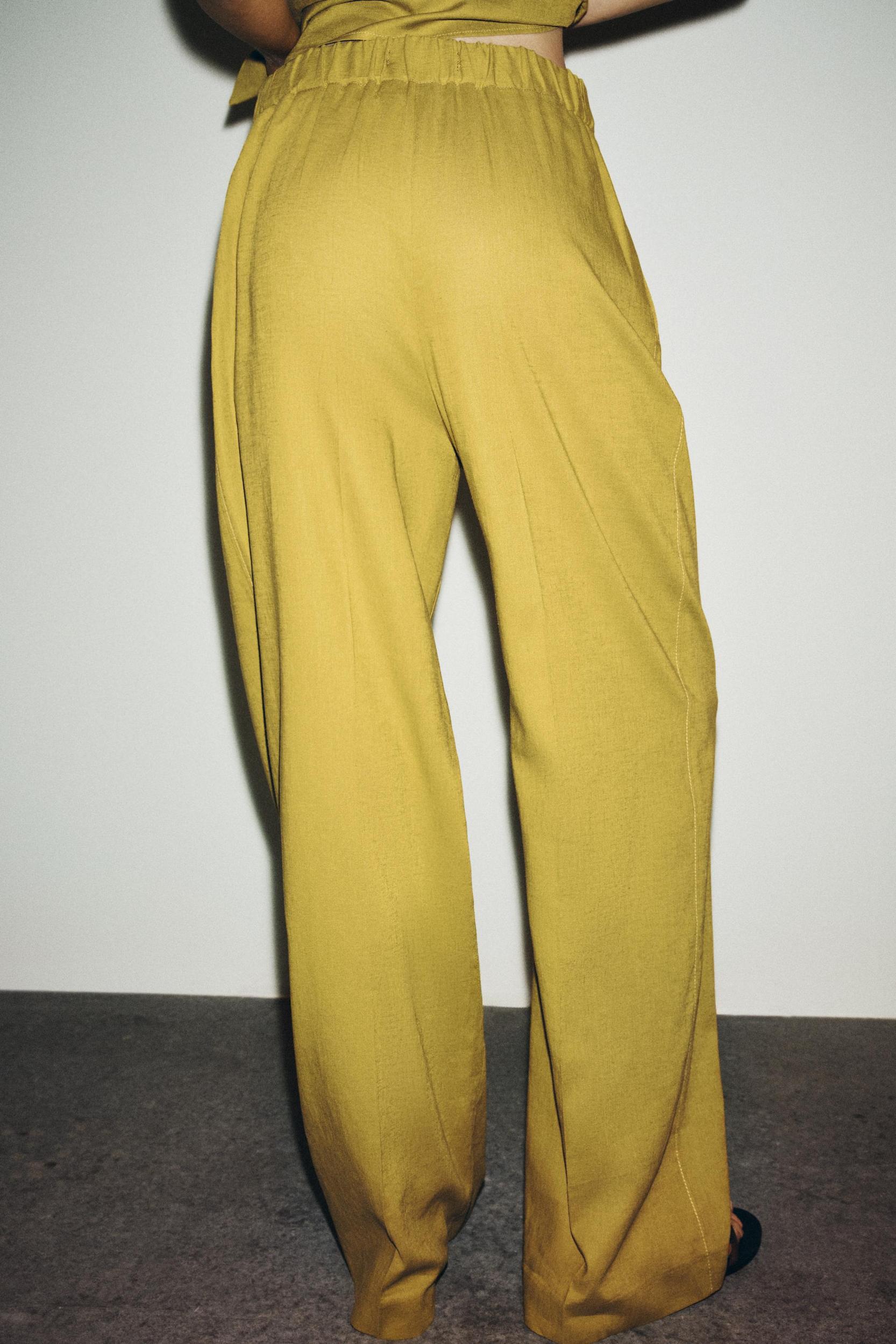 STRAIGHT LEG LINEN PANTS Product Image