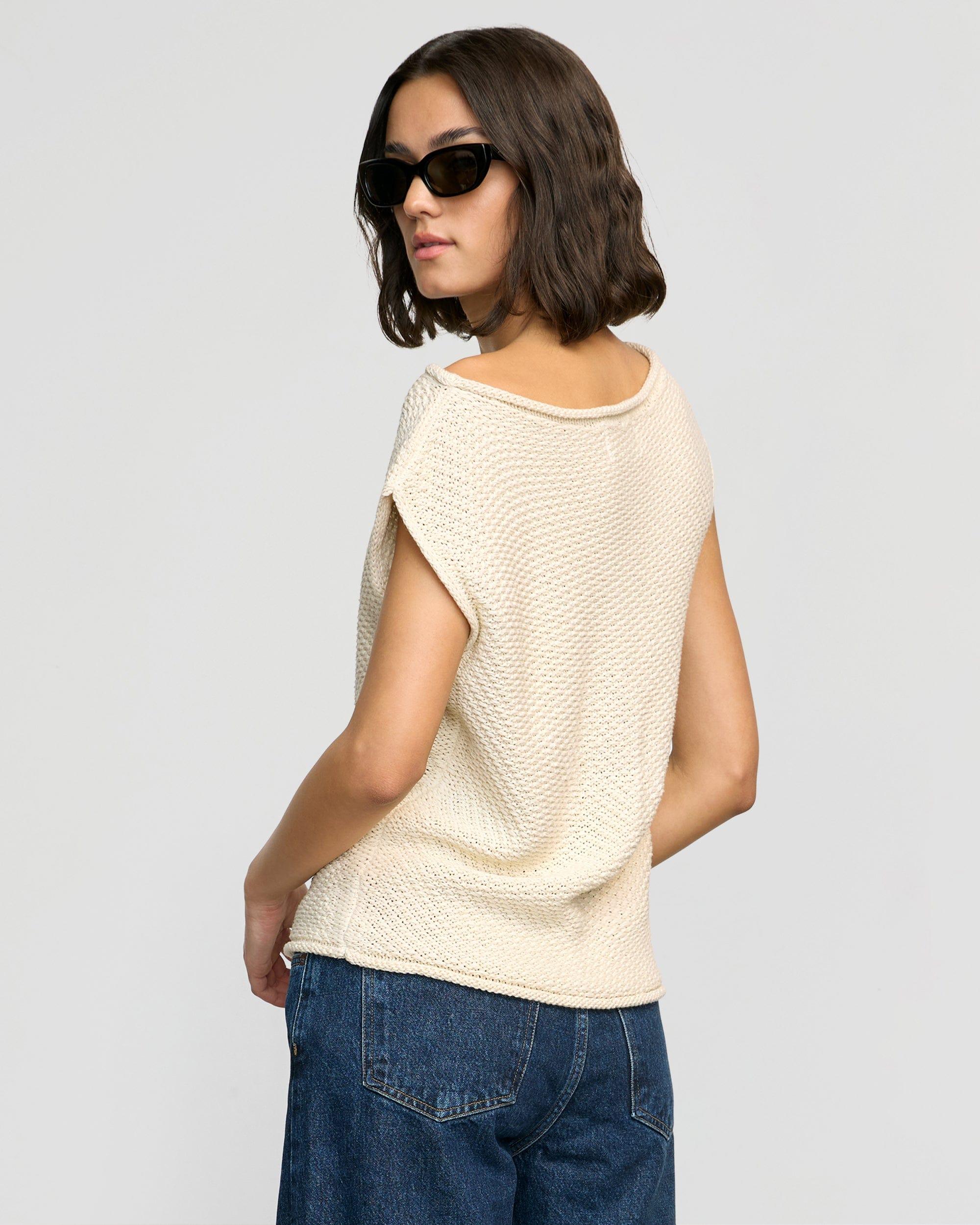 Chisa Textured Off-Shoulder Knit Top Product Image