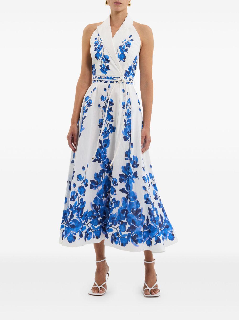 floral-motif midi dress Product Image