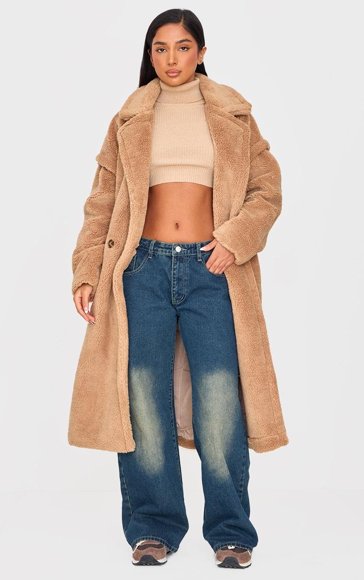 Petite Stone Teddy Bear Borg Coat Product Image