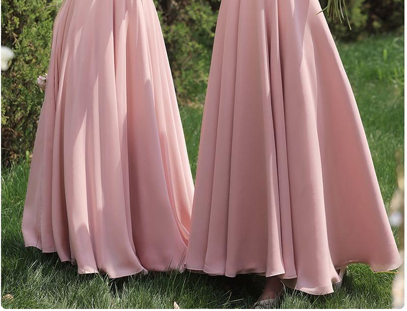 Plain A-Line Bridesmaid Dress Product Image