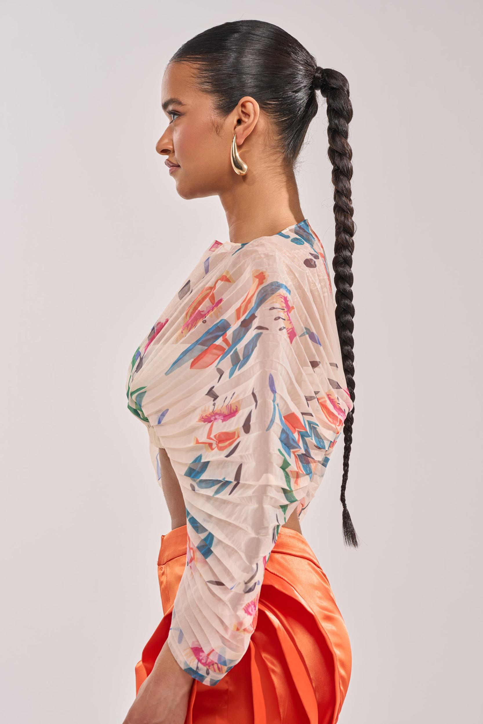 CANDY RAIN PLEATED BLOUSE Product Image