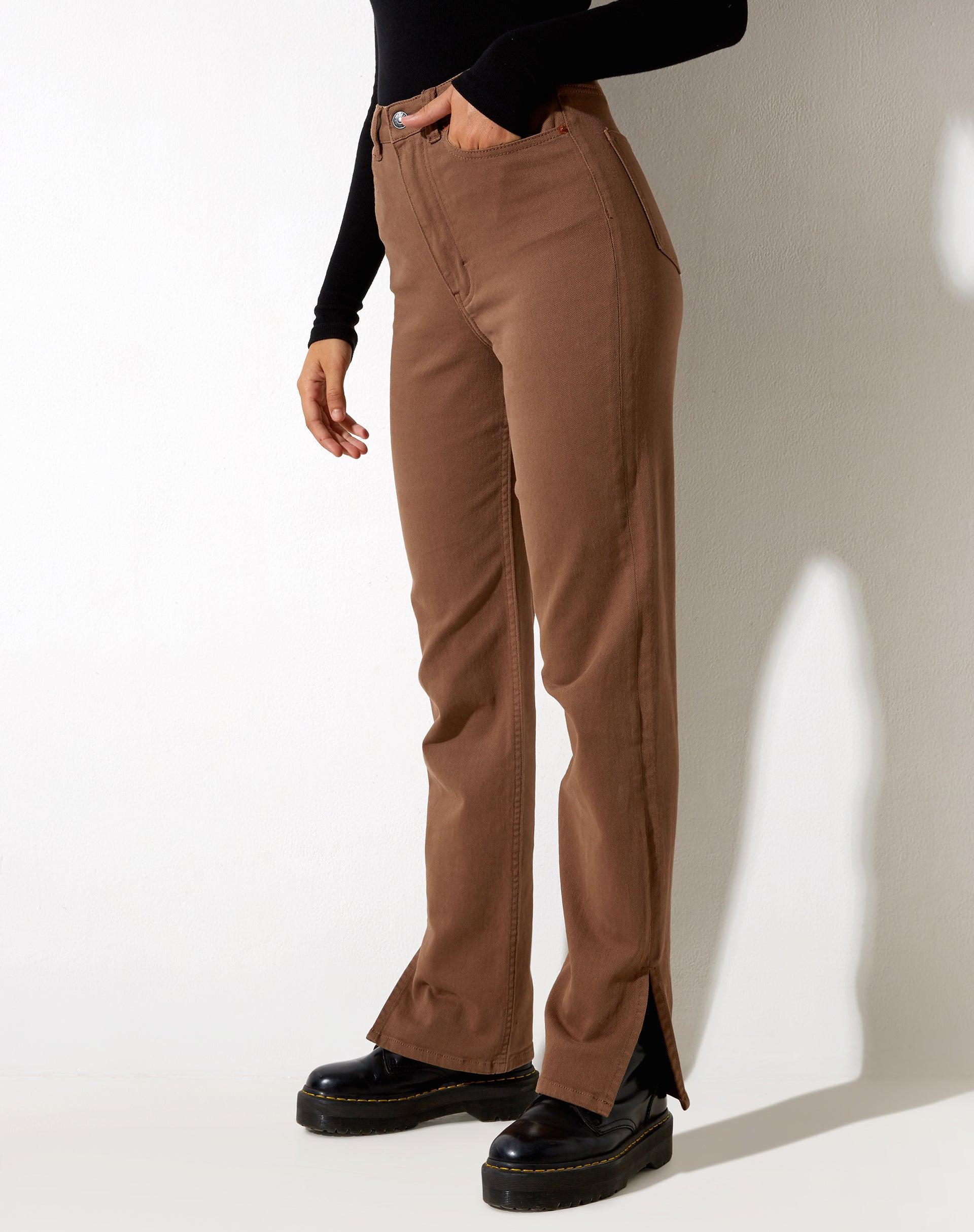 Straight Leg Jeans in Rich Brown Product Image