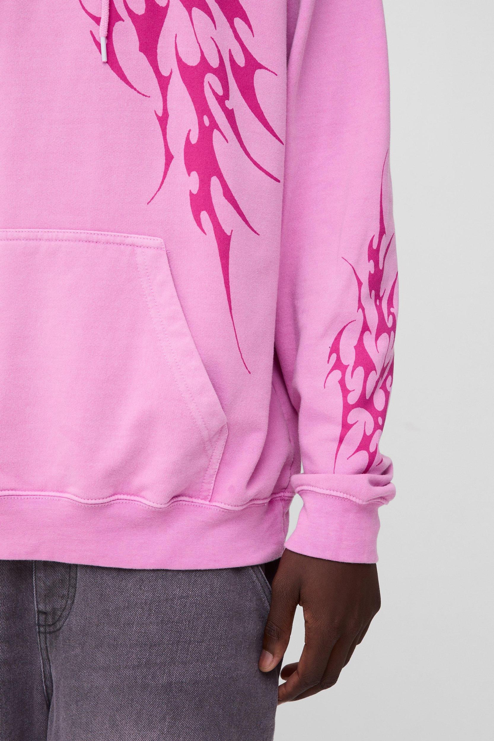 Oversized Gothic Graphic Washed Hoodie | boohooMAN USA Product Image