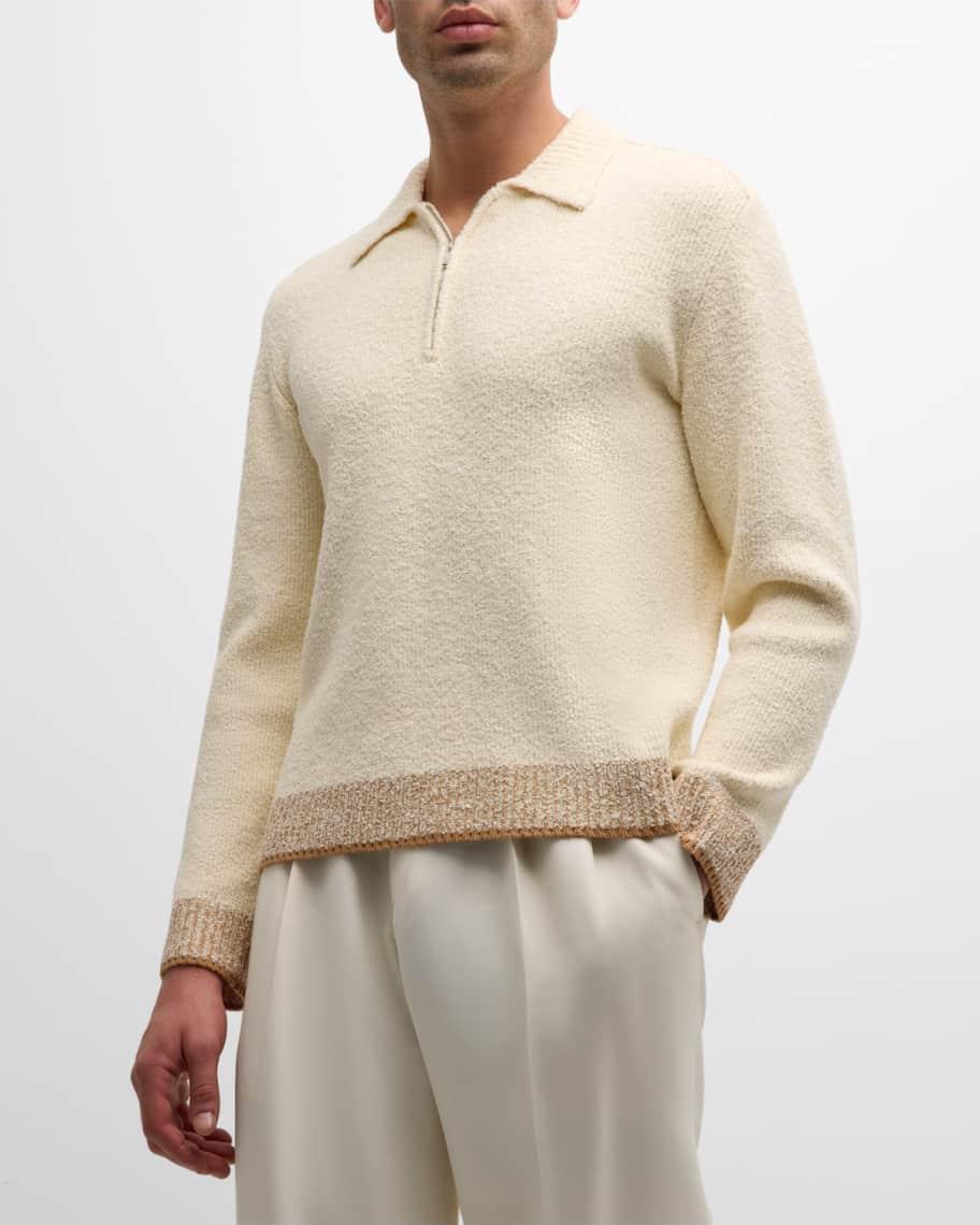 Mens Maxwell Long-Sleeve Zip Polo Top Product Image