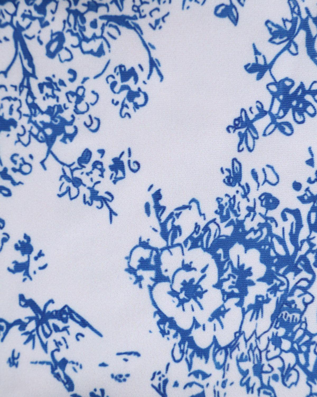 Blue Floral Underwire Bikini Set Product Image