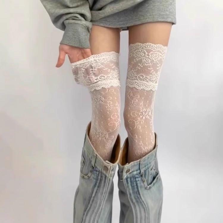 Lace Over The Knee Socks Product Image