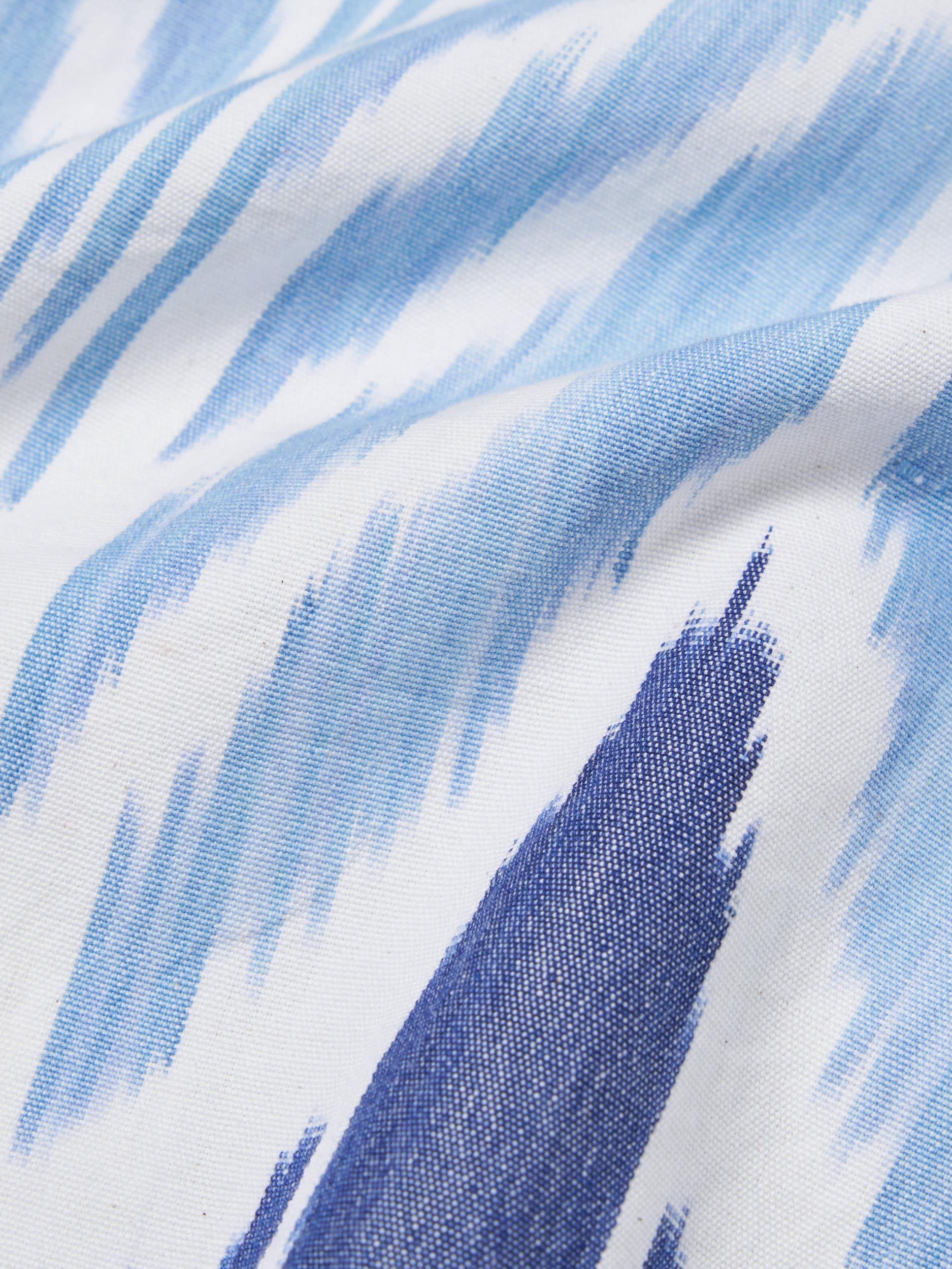 Blue Peacock Ikat Camp Shirt Product Image