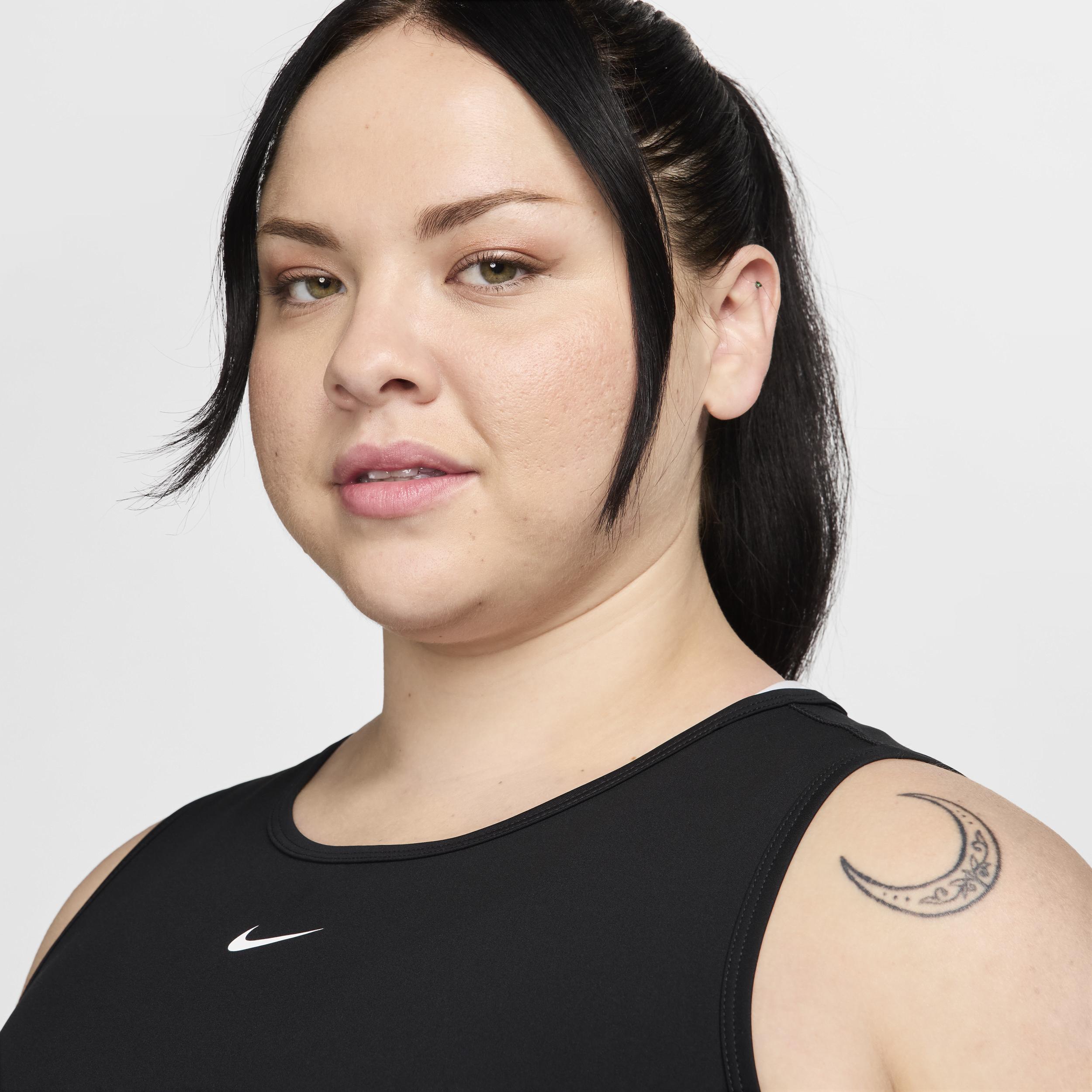 Womens Nike Pro Dri-FIT Cropped Tank Top (Plus Size) | FZ3618-010 Product Image