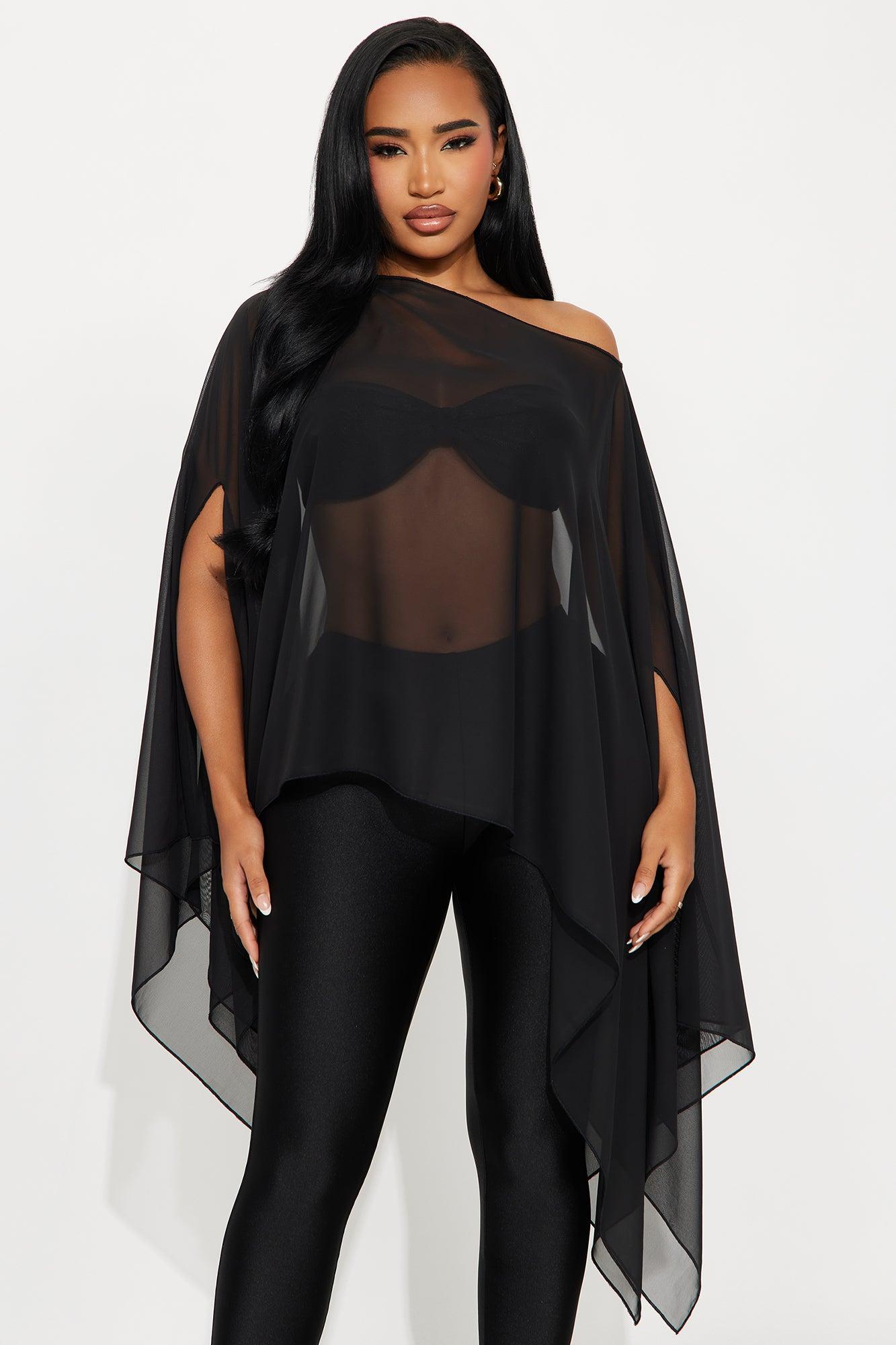 See Through Me 3 Piece Pant Set - Black Female Product Image