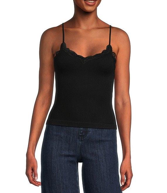 Moa Moa Sleeveless V-Neck Basic Tank Top Product Image