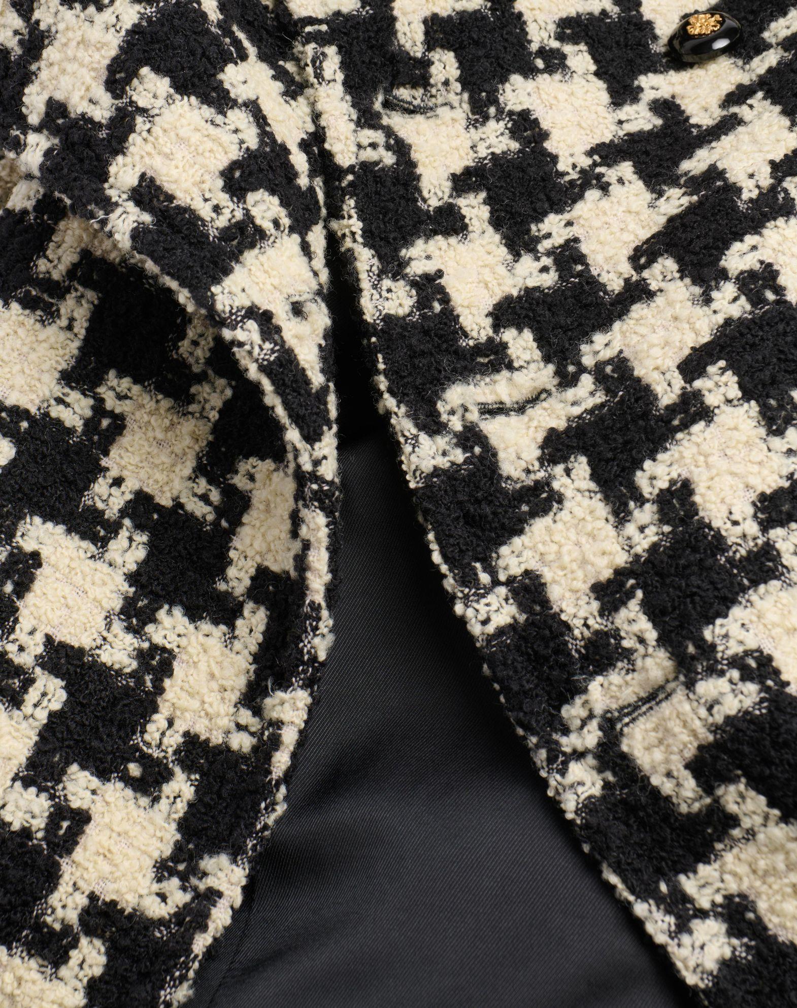 Double-Breasted Wool Trench Coat With Pied De Coque Pattern Product Image