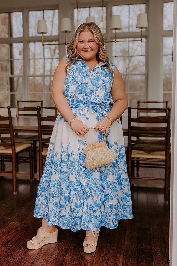 Tea Garden Stroll Floral Midi Dress Curves Product Image