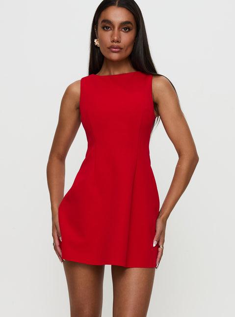 Anse Mini Dress Red Product Image