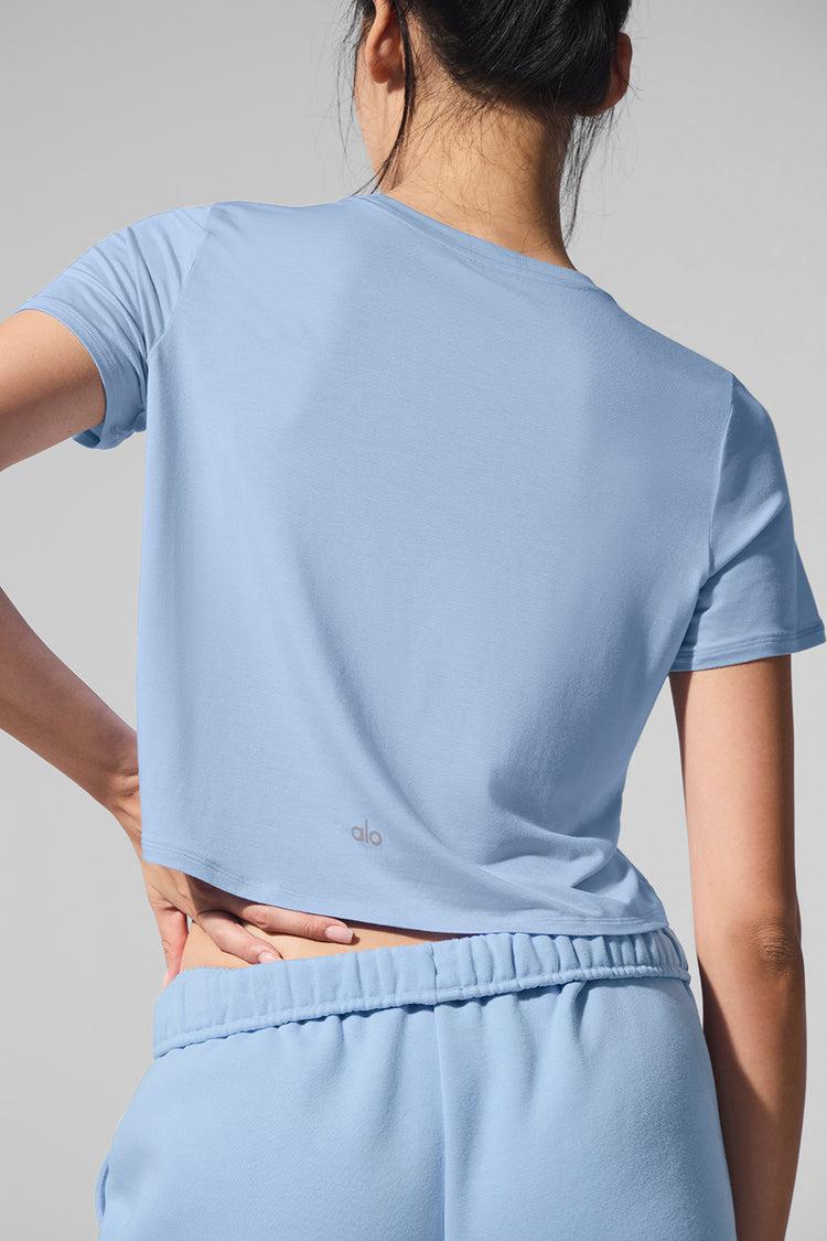 Cropped All Day Short Sleeve - Seashell Blue Product Image