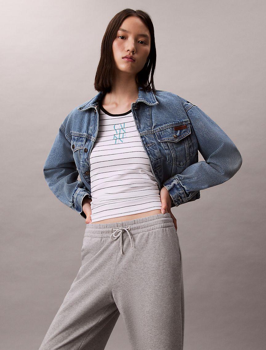 French Terry Wide Leg Sweatpants Product Image